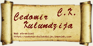 Čedomir Kulundžija vizit kartica